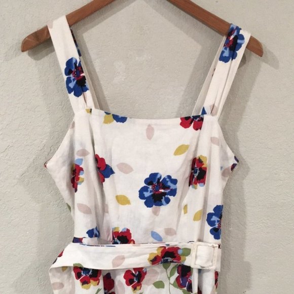 Lane Bryant Women’s Sz 16 Colorful Floral Linen Summer Dress - Picture 2 of 16